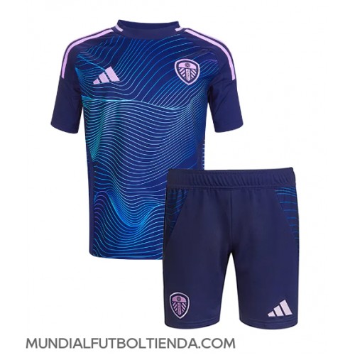 Camiseta Leeds United Tercera Equipación Replica 2024-25 para niños mangas cortas (+ Pantalones cortos)